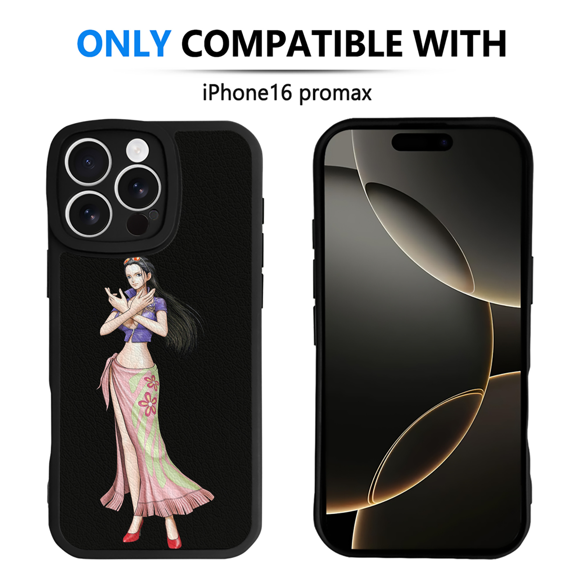 （画像用） ワンピース ニコ・ロビン ONE PIECE Nico Robin 【iPhone 16シリーズ対応】シリコンスマホケース（レザー調） 材質：シリコン